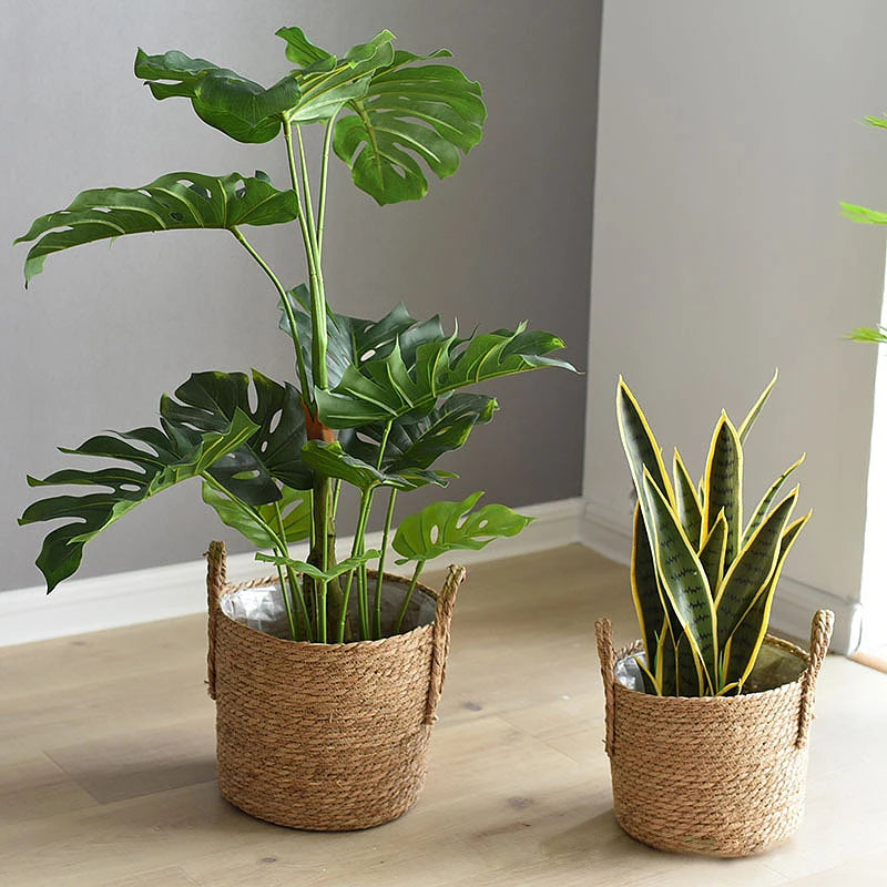 Nordic Handmade Straw Flower Pot Basket