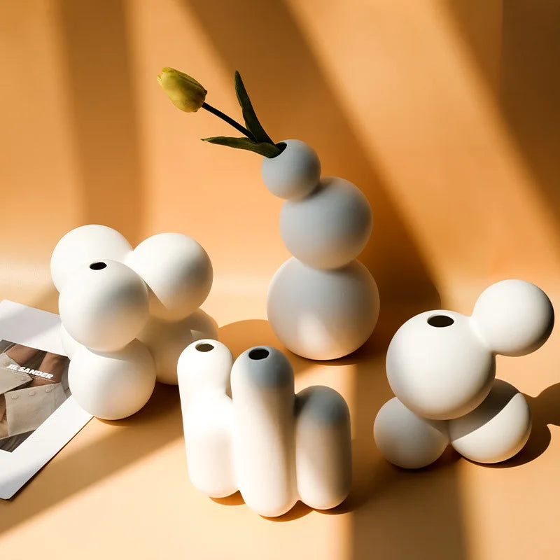 White Porcelain Decor Vases