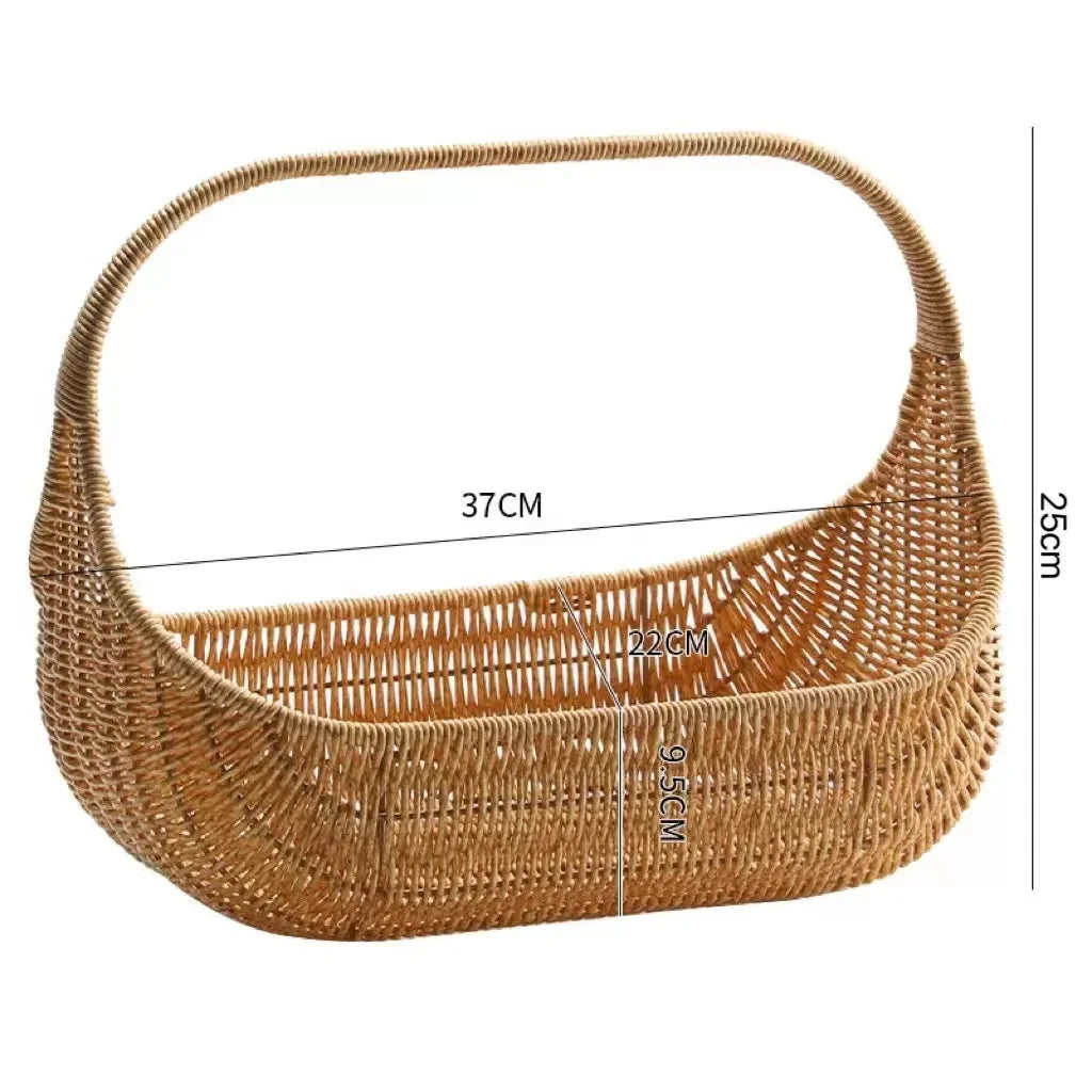 Handwoven Rattan Bread Basket