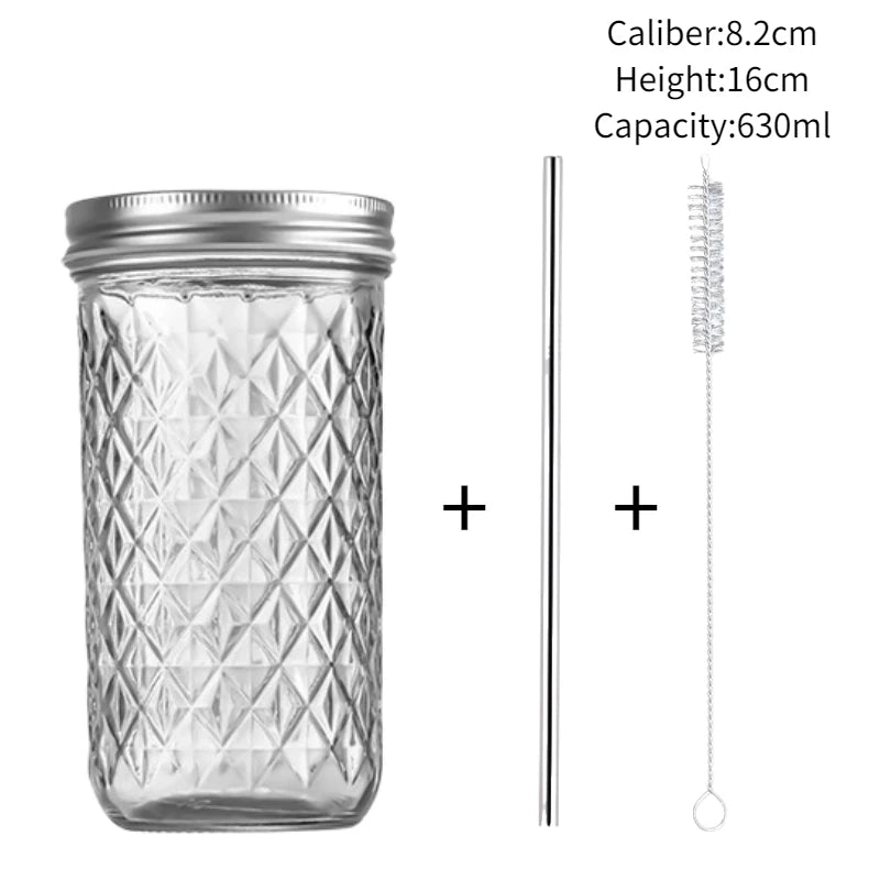 Transparent Boba Milk Tea Glass