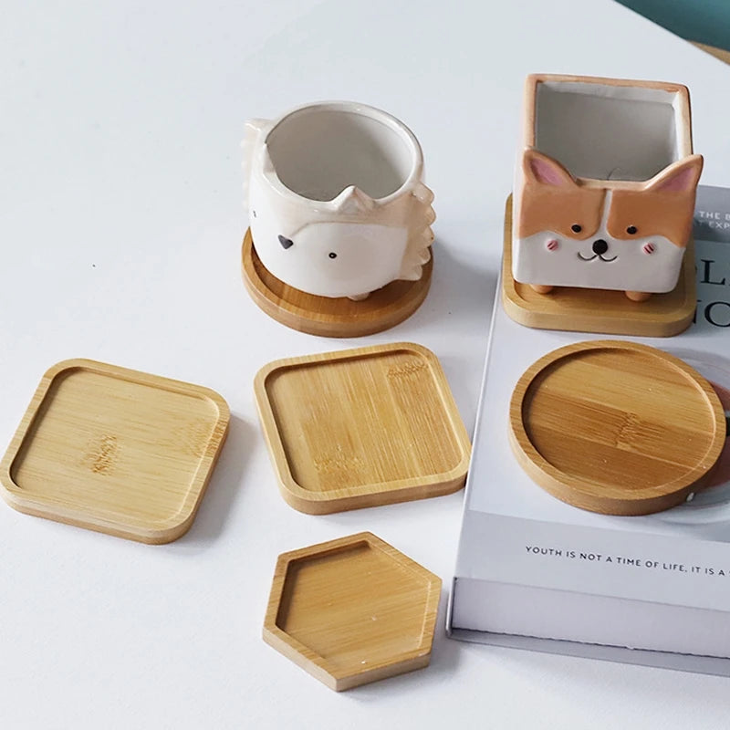 Eco Friendly Mini Bamboo Tray For Cups And Coasters