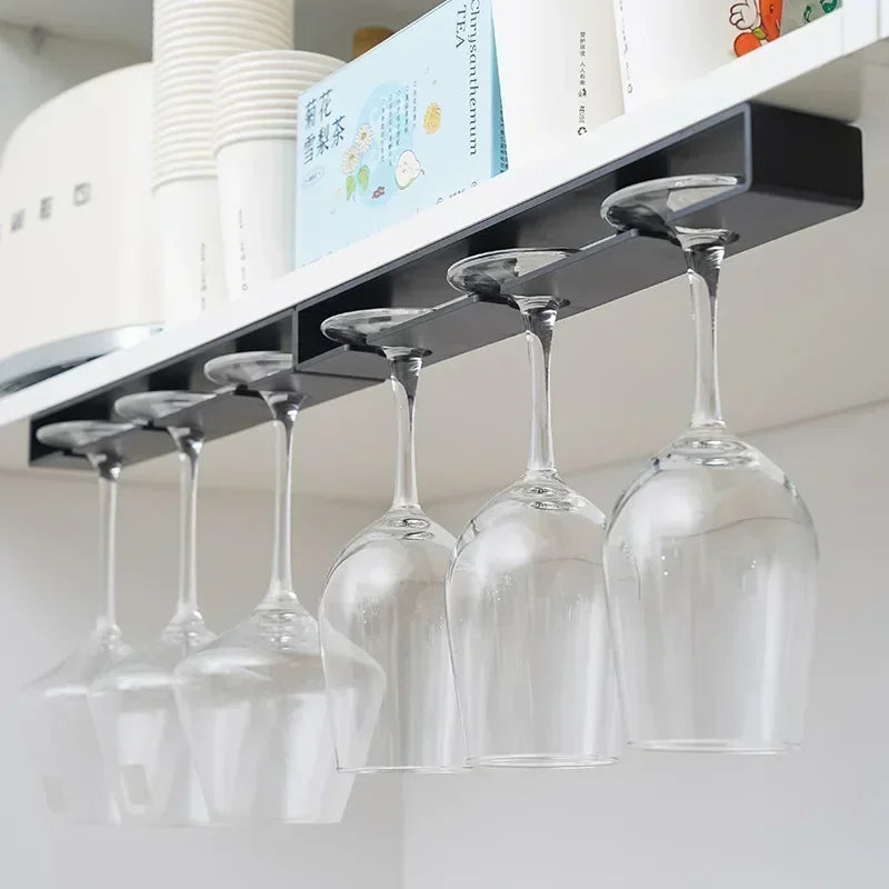 Bar Wine Glass Rack Non-Drilled Holder