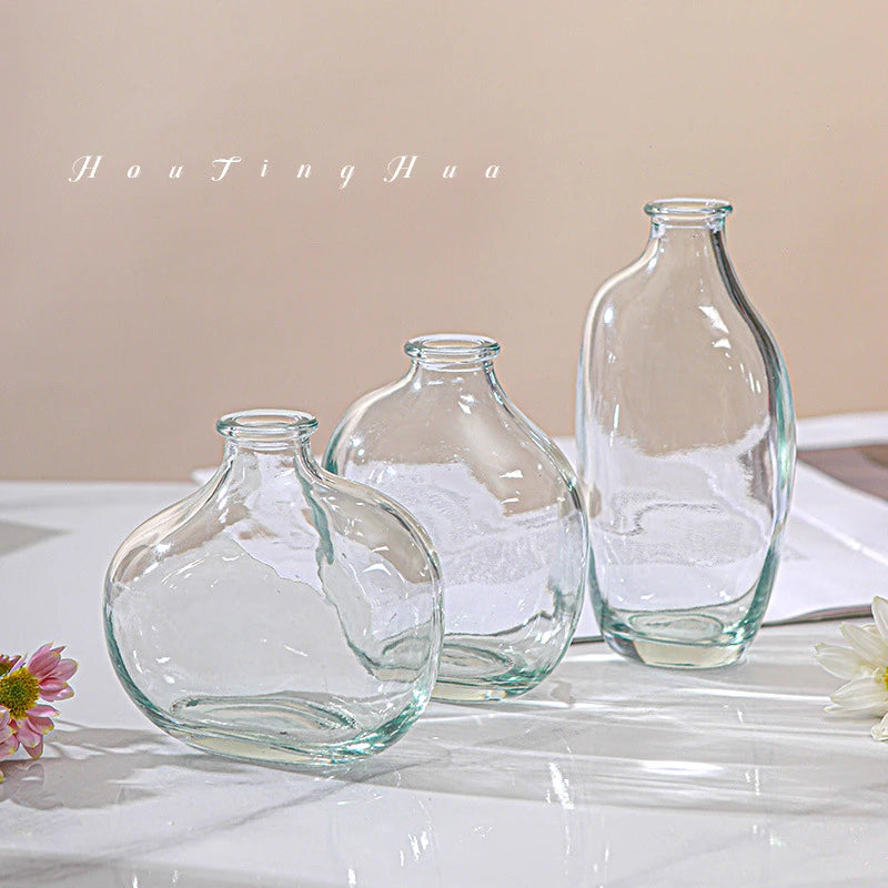 Brown Retro Glass Flower Vase