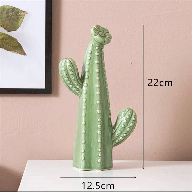 Handicraft Ceramic Cactus Ornament