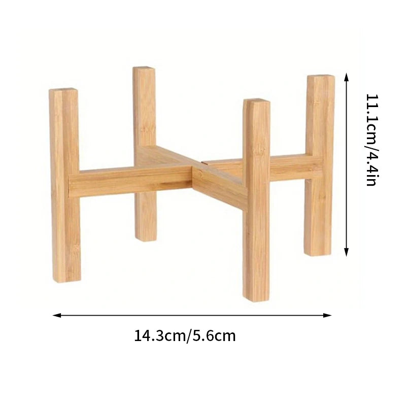 Bamboo Flower Frame Pot Stand