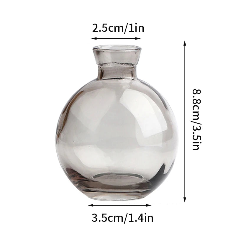 Brown Retro Glass Flower Vase