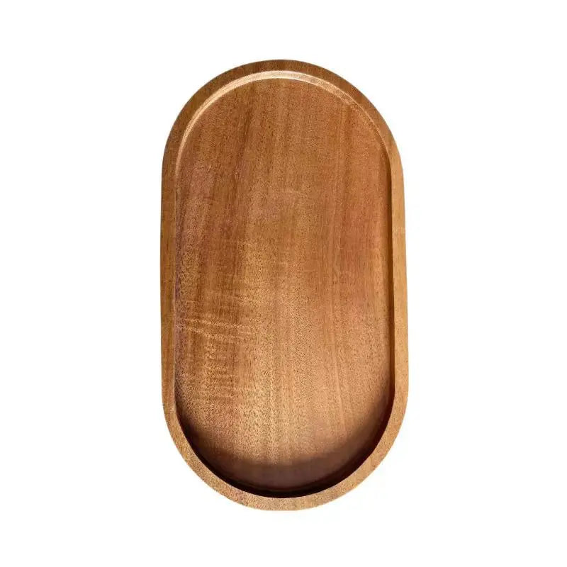 Wooden Round Rectangle Food Tray