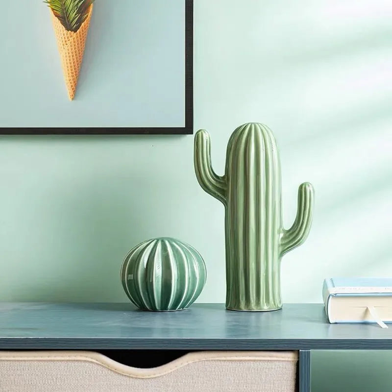 Handicraft Ceramic Cactus Ornament