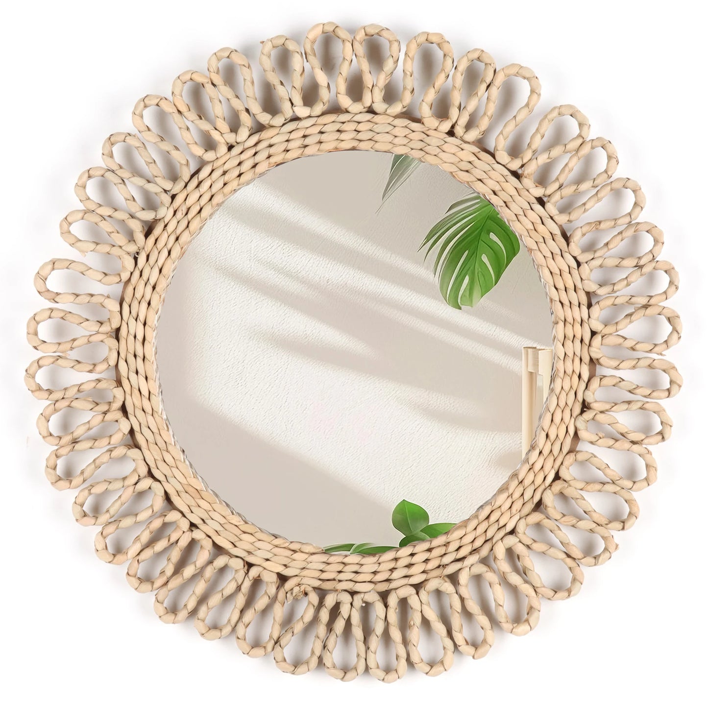 Bohemian Woven Circular Mirror