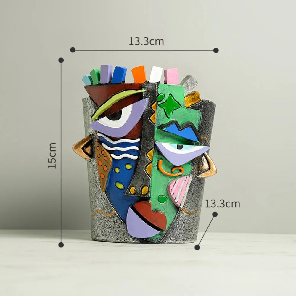 Abstract Face Flower Pot Planter