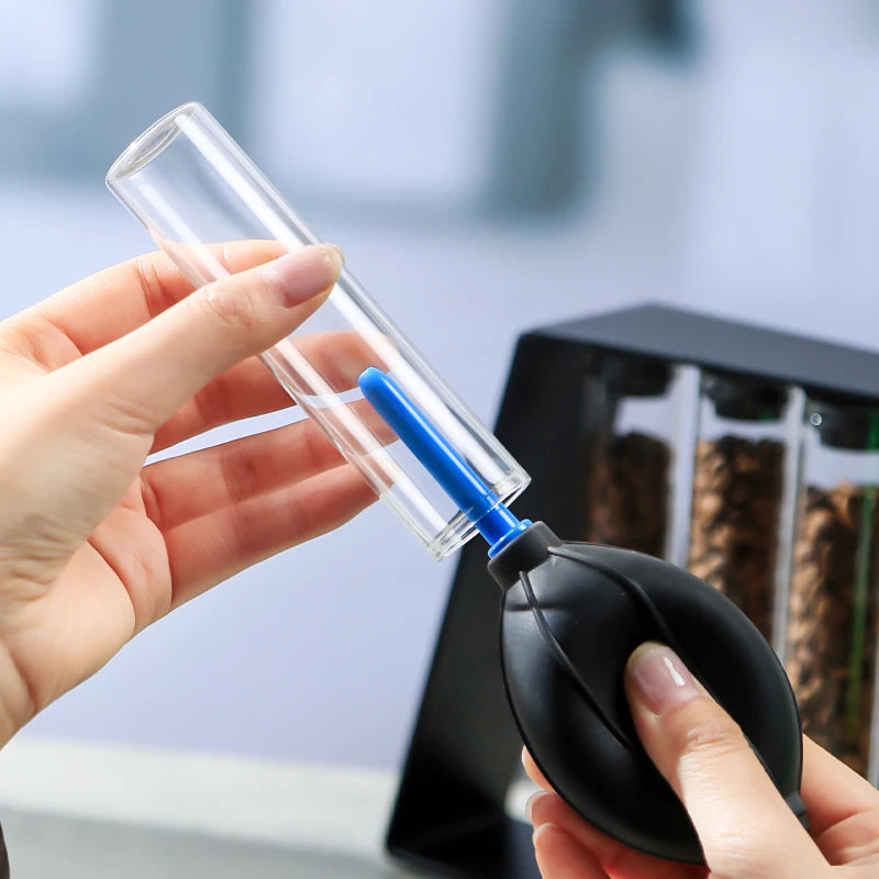 Magnetic Coffee Bean Storage Glass Tubes Display Rack