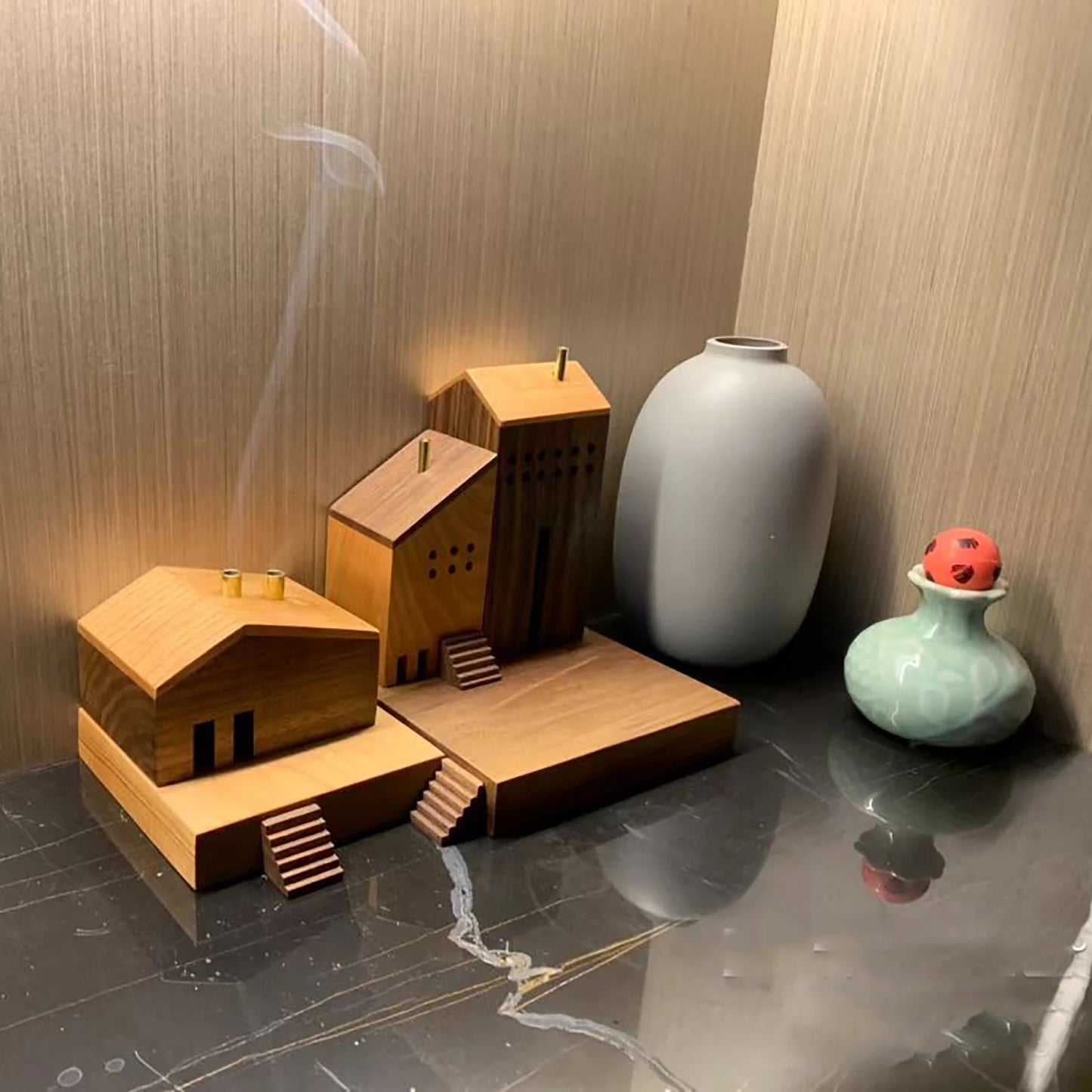 Japanese Style Wooden Incense Burner