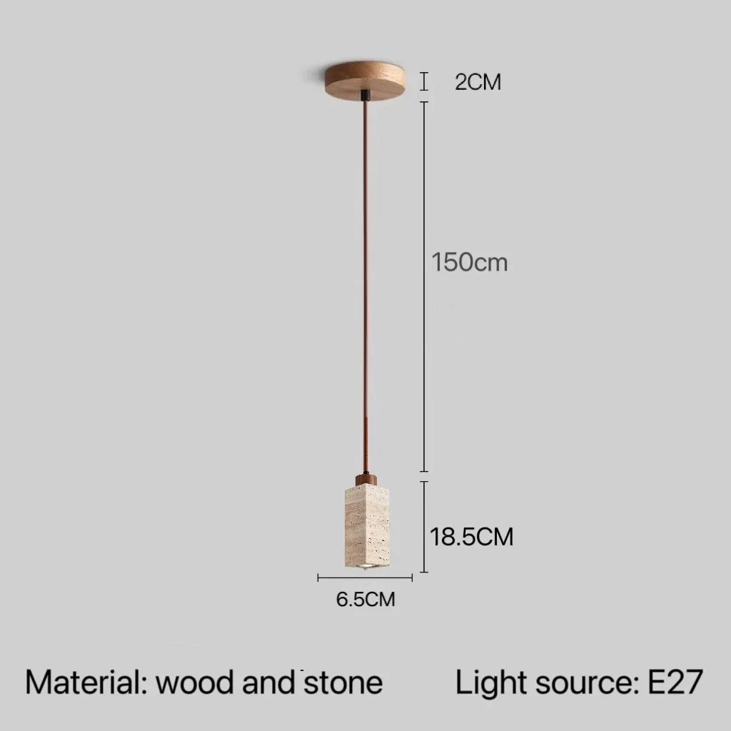 Modern Japanese Stone Pendant Lamp