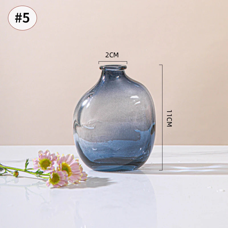 Brown Retro Glass Flower Vase