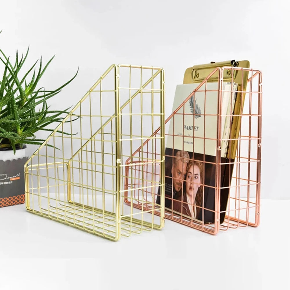 Nordic Rose Gold Storage Basket