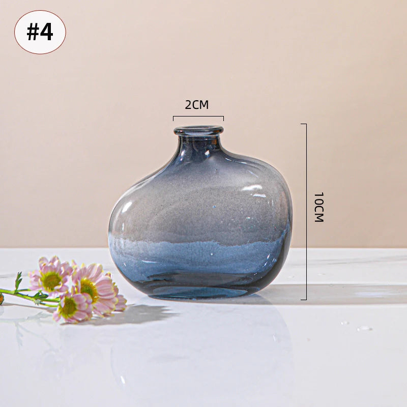 Brown Retro Glass Flower Vase