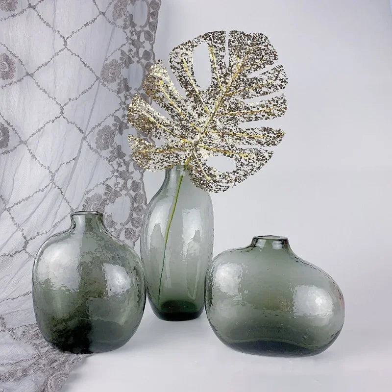 Hammered Glass Vase