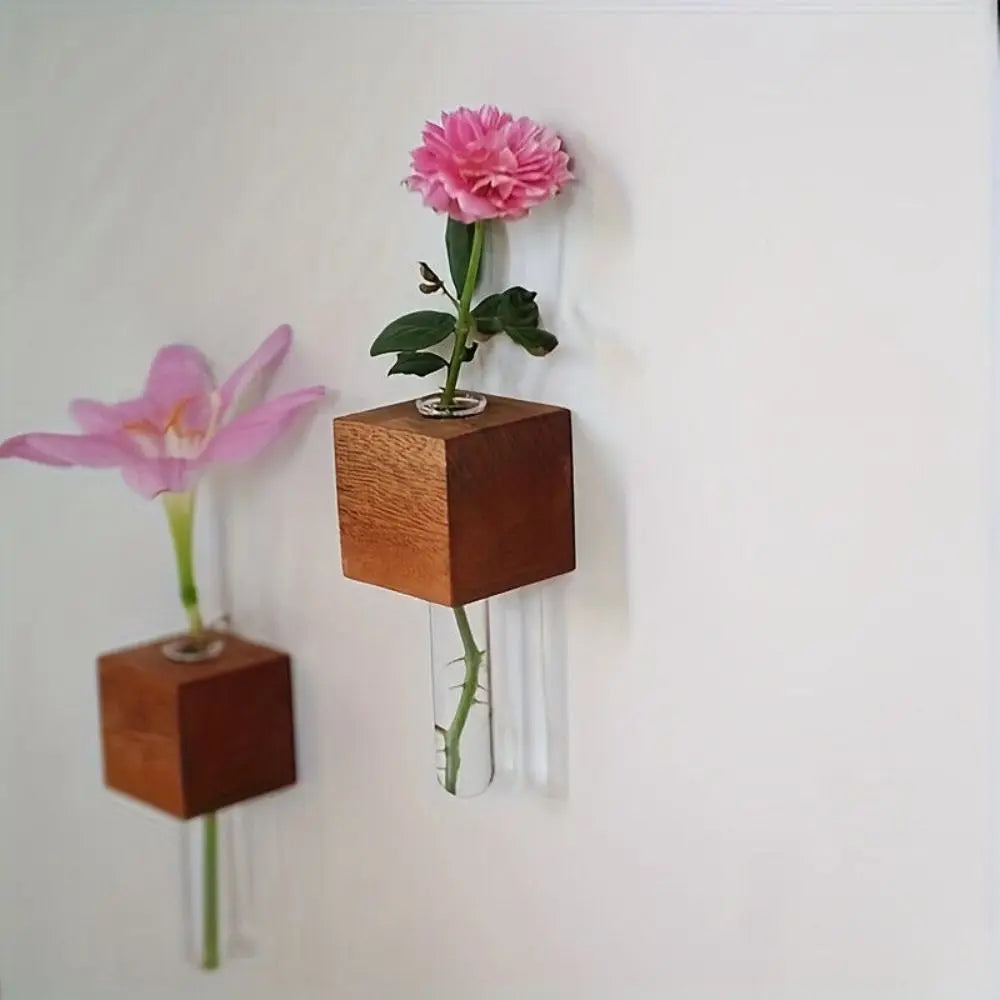 Wooden Test Tube Vase Sticker