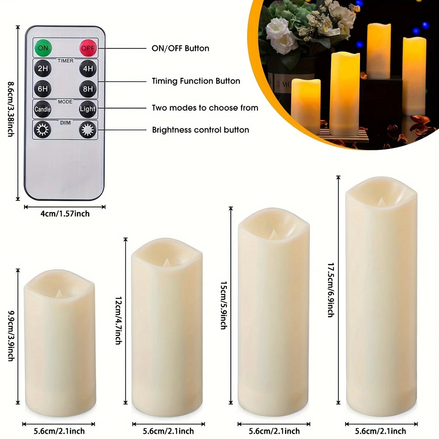Flameless Candles With Remote Control