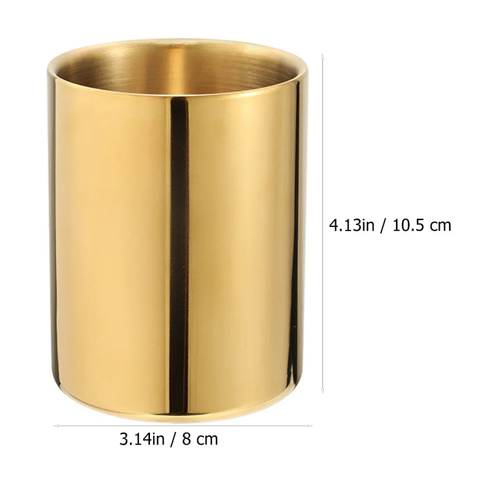Stainless Steel Desk Pen Holder