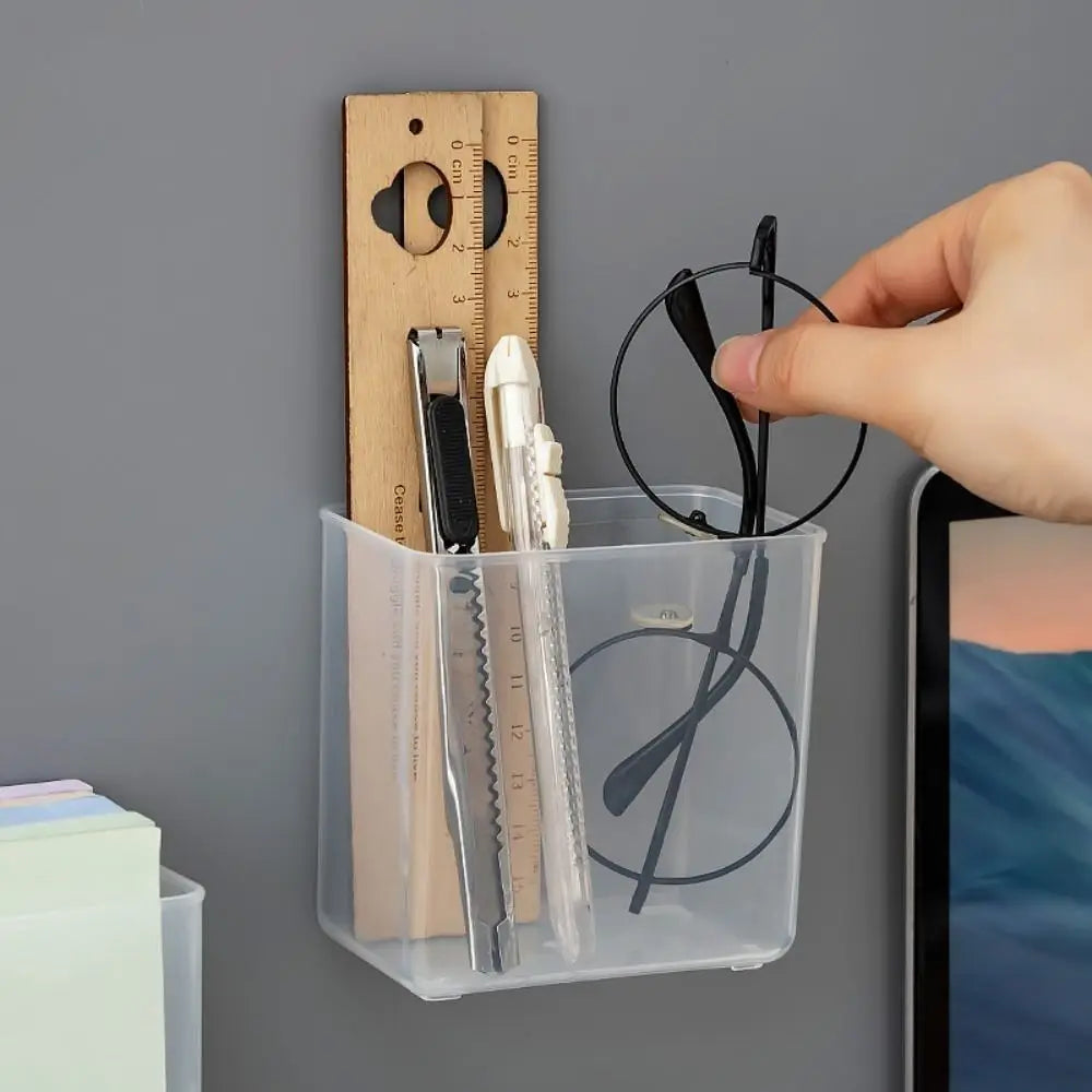Transparent Wall Mount Pen Holder