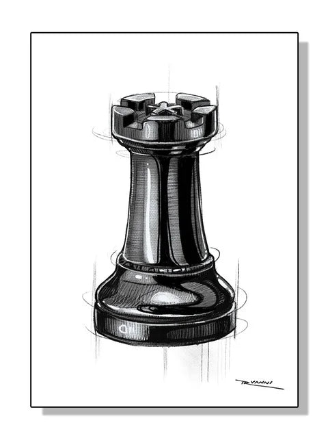 Modern Chess Canvas Wall Art