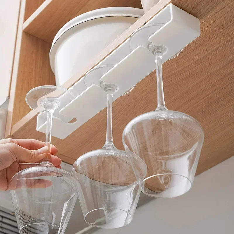 Bar Wine Glass Rack Non-Drilled Holder