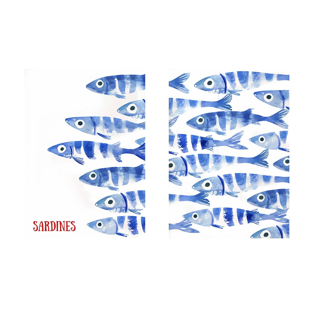 Blue Sardine Canvas Poster