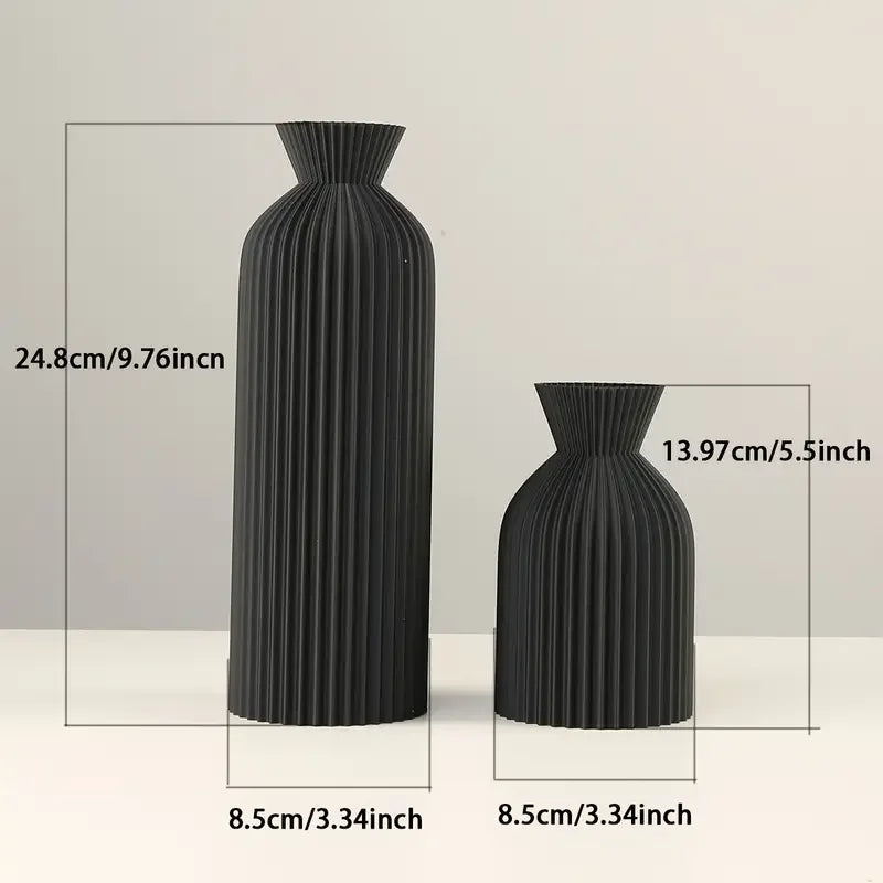 Elegant Black Plastic Vase Centerpiece