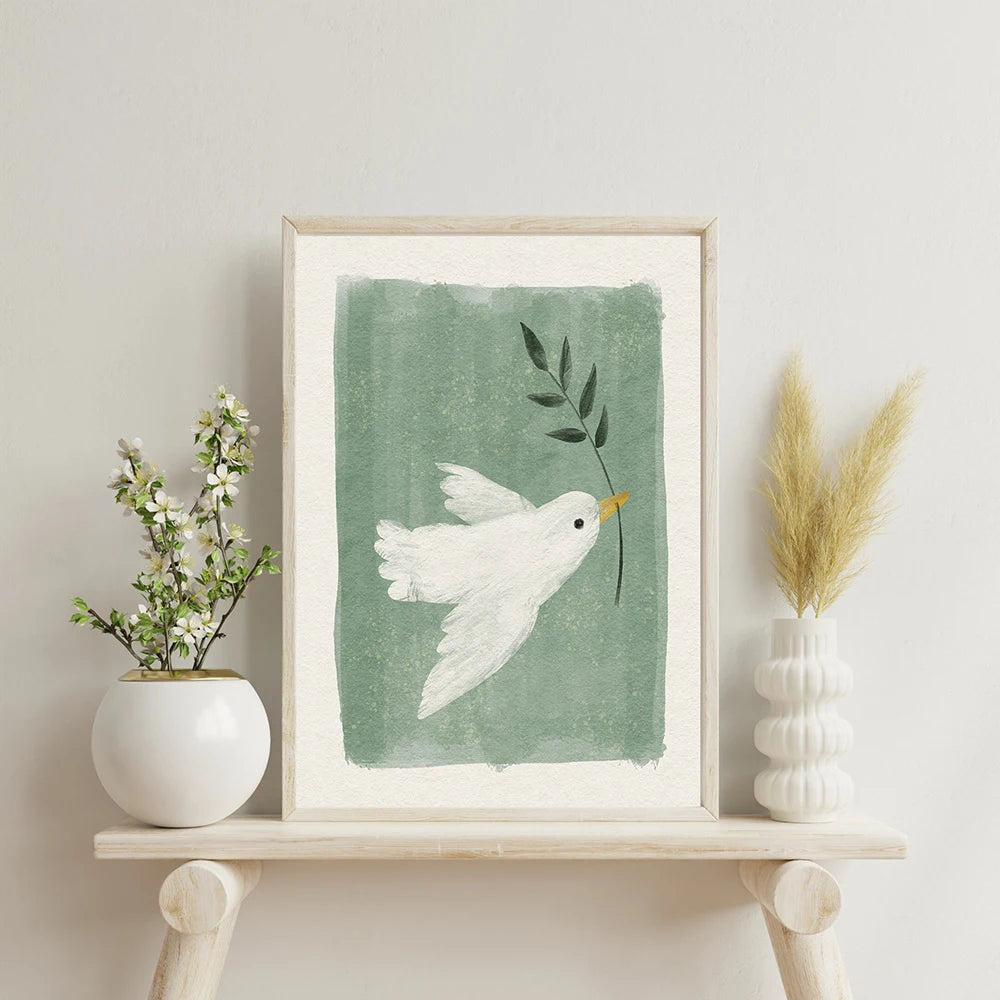 Minimalist Peaceful Nursery Illustration