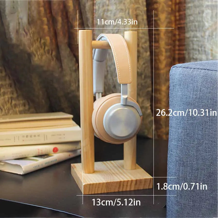Solid Wood Headphone Stand Mount