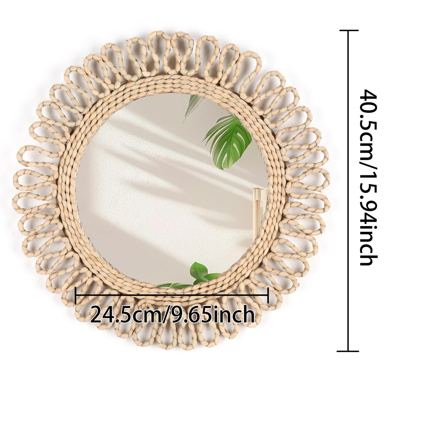 Bohemian Woven Circular Mirror