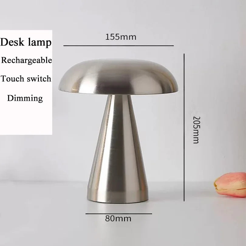 Rechargeable Ambient Mushroom Table Lamp