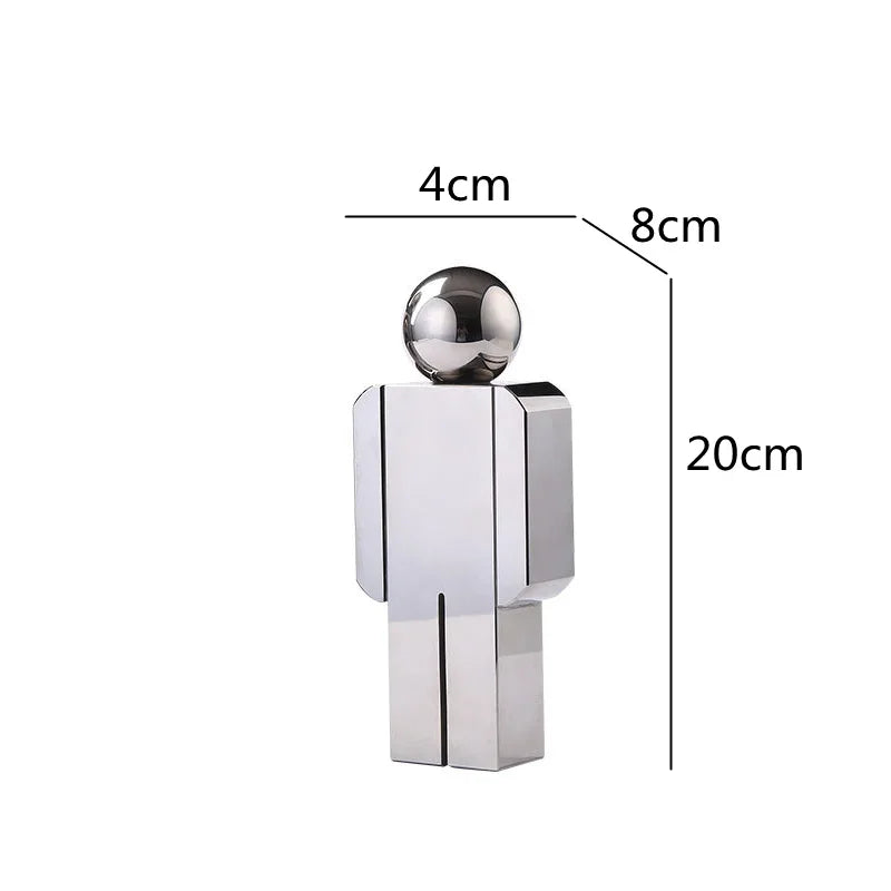 Crystal Man Glass Statue Decor