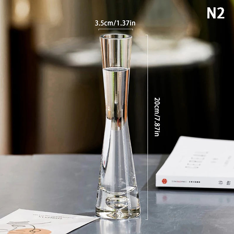 Transparent Glass Flower Vase