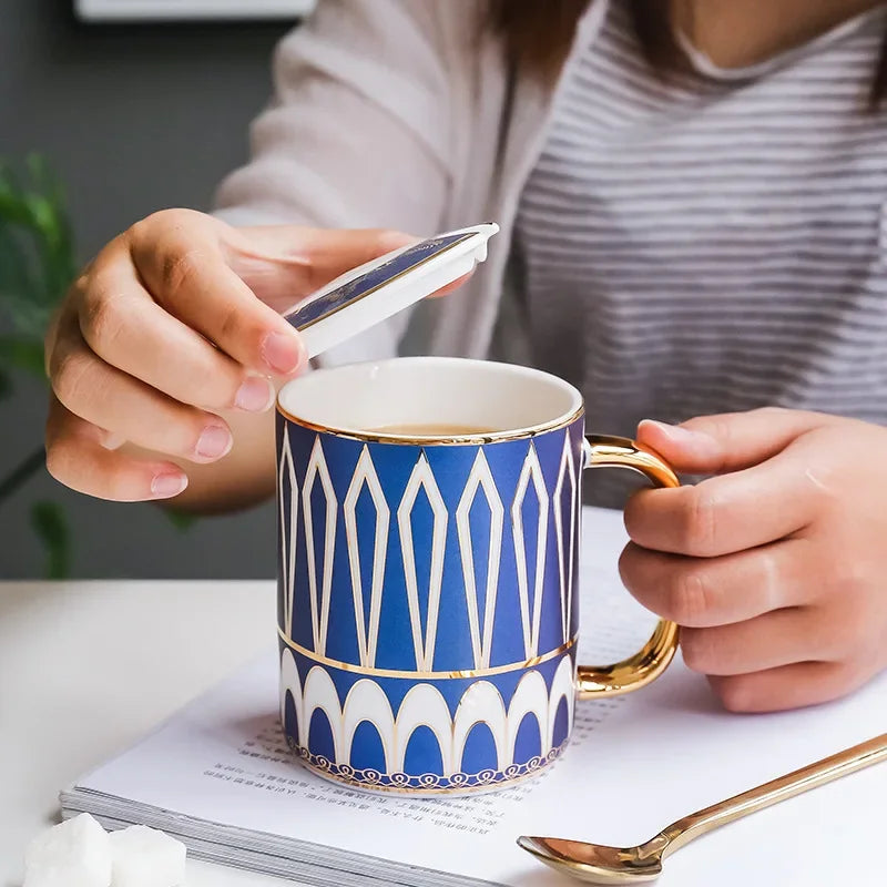 Luxury Gold Ceramic Coffee Mug