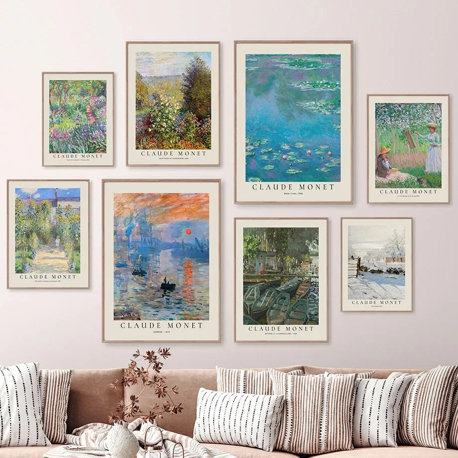 Classic Scandinavian Claude Monet Canvas Poster