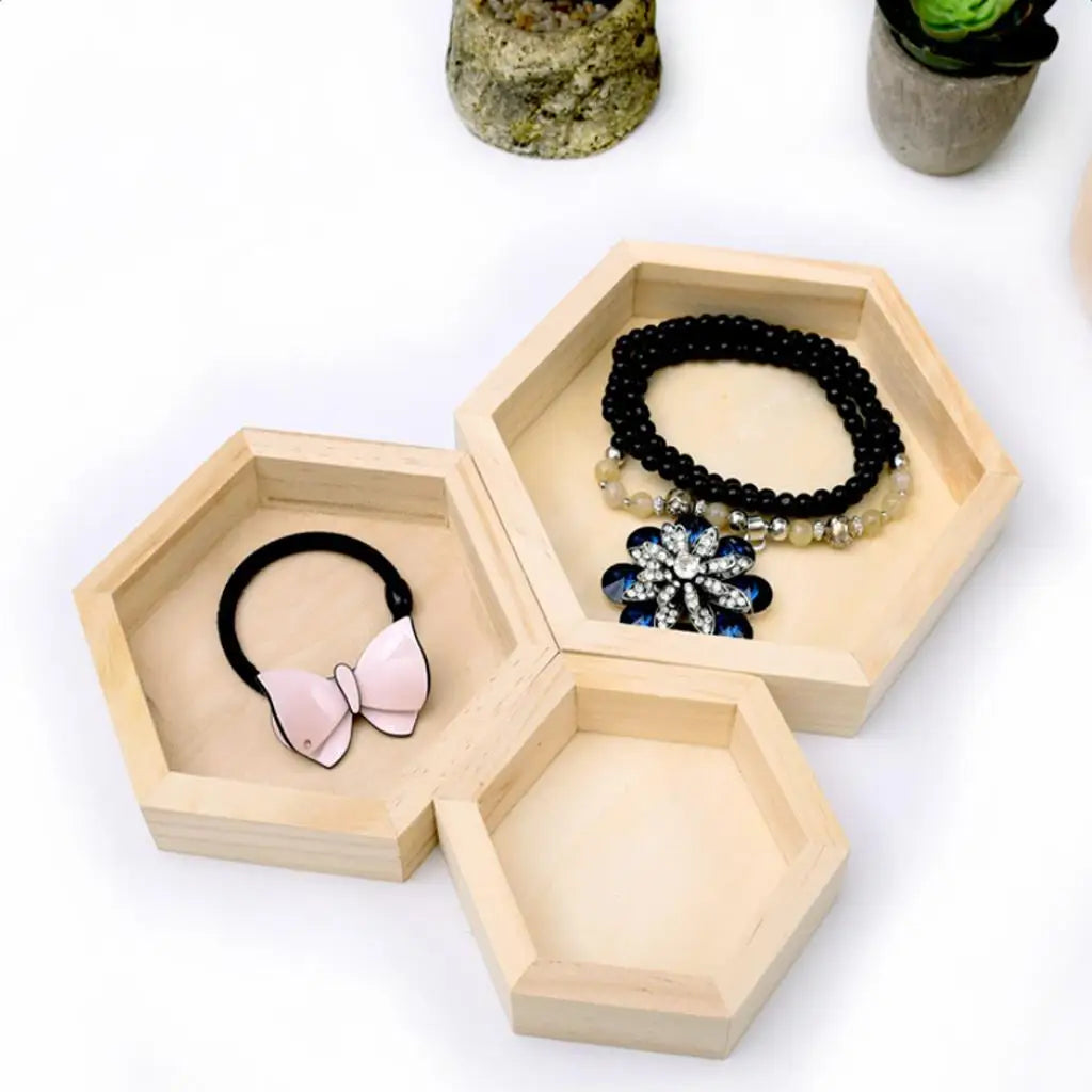 Unpainted Wooden Jewelry Storage Boxes