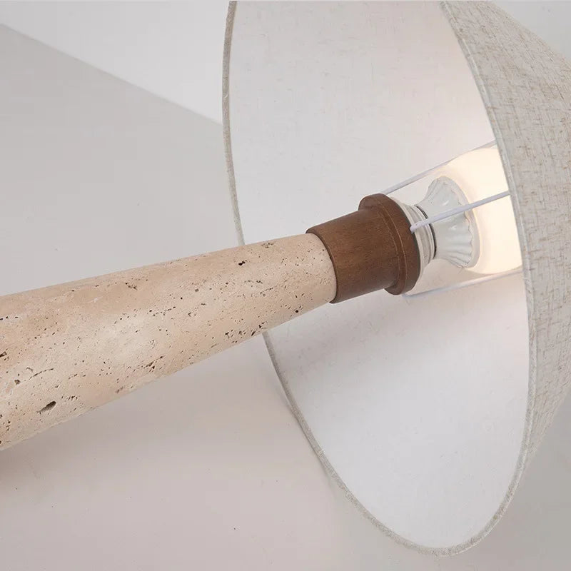 Travertine Fabric Art Table Lamp