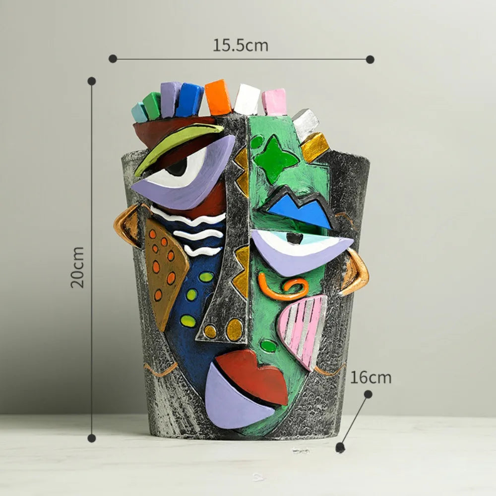 Abstract Face Flower Pot Planter