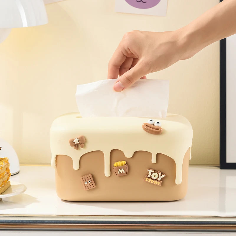 Cream Cake Tissue Box Decor