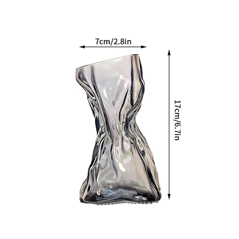 Brown Retro Glass Flower Vase