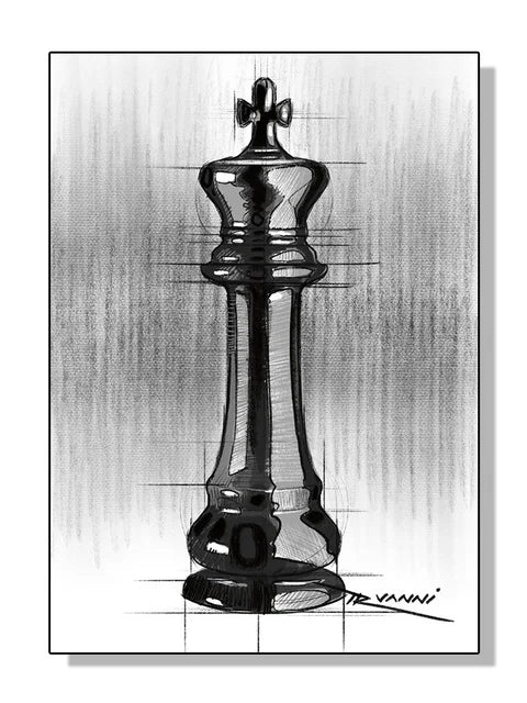 Modern Chess Canvas Wall Art