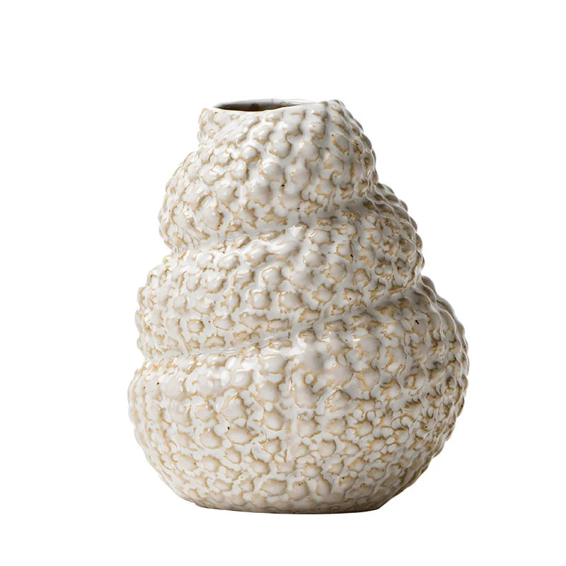 Ceramic Conch Vase for Decoration
