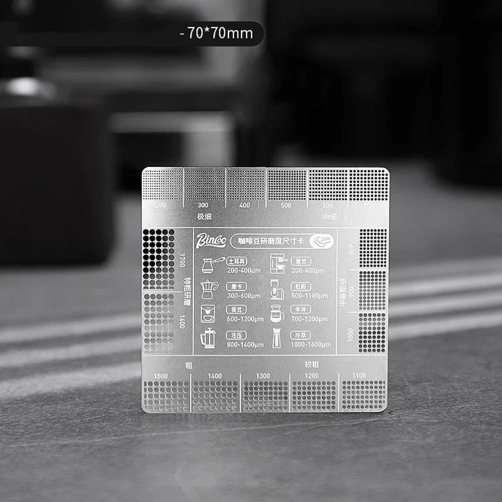 Coffee Grinding Scale Reference Card