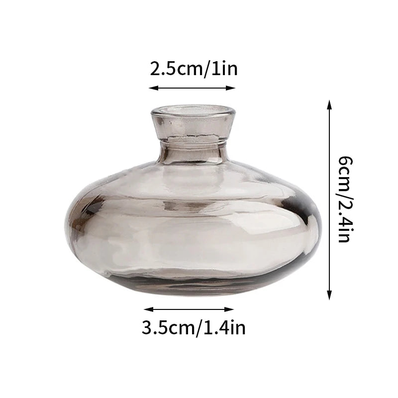 Brown Retro Glass Flower Vase
