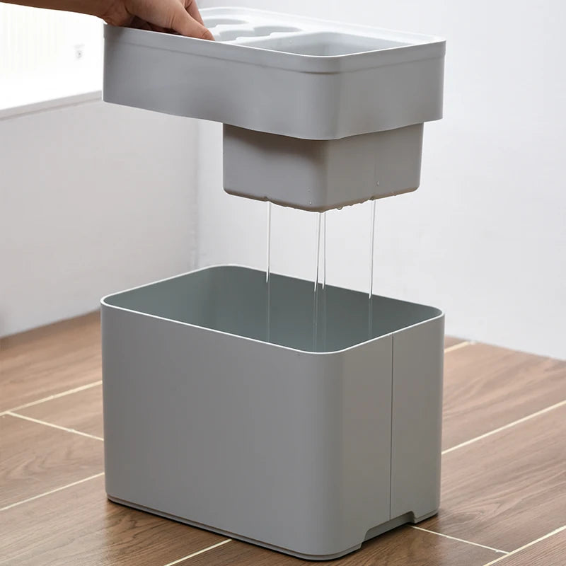 Corner Space Saving Umbrella Rack With Drip Tray Storage