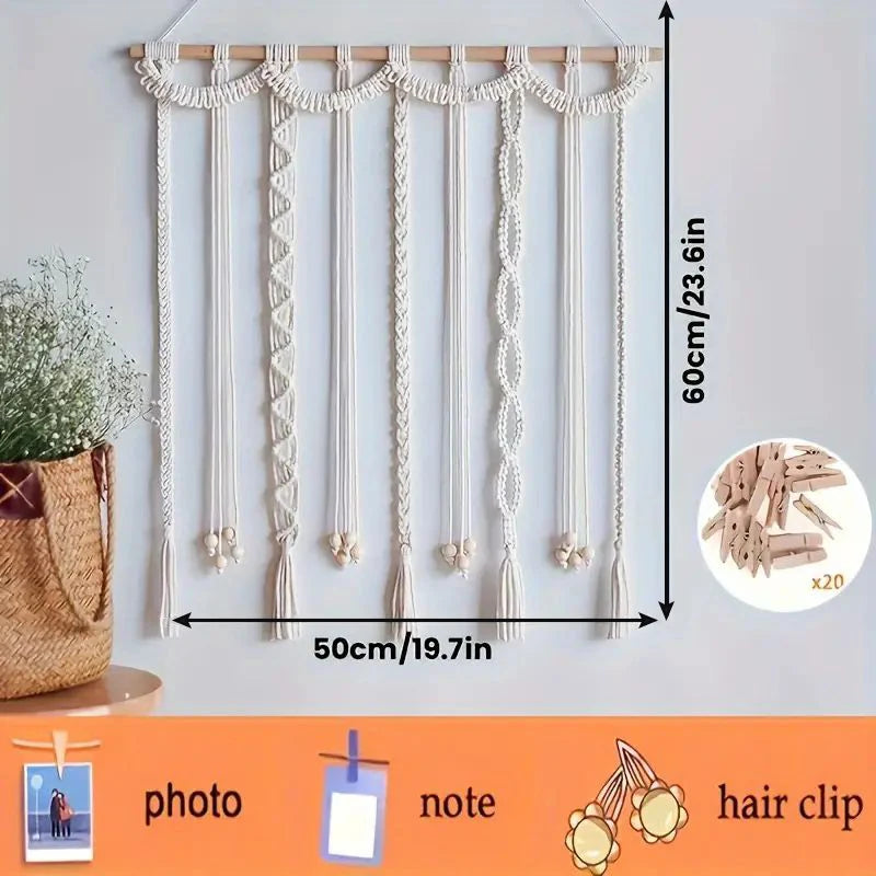 Boho Photo Clips Tassel Display