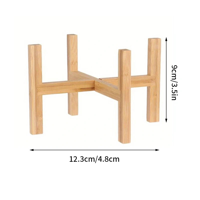 Bamboo Flower Frame Pot Stand