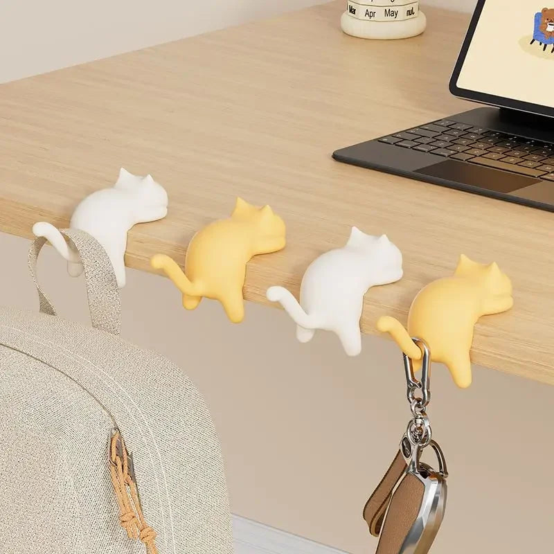 Cute Cat Shaped Hooks Key Organizer